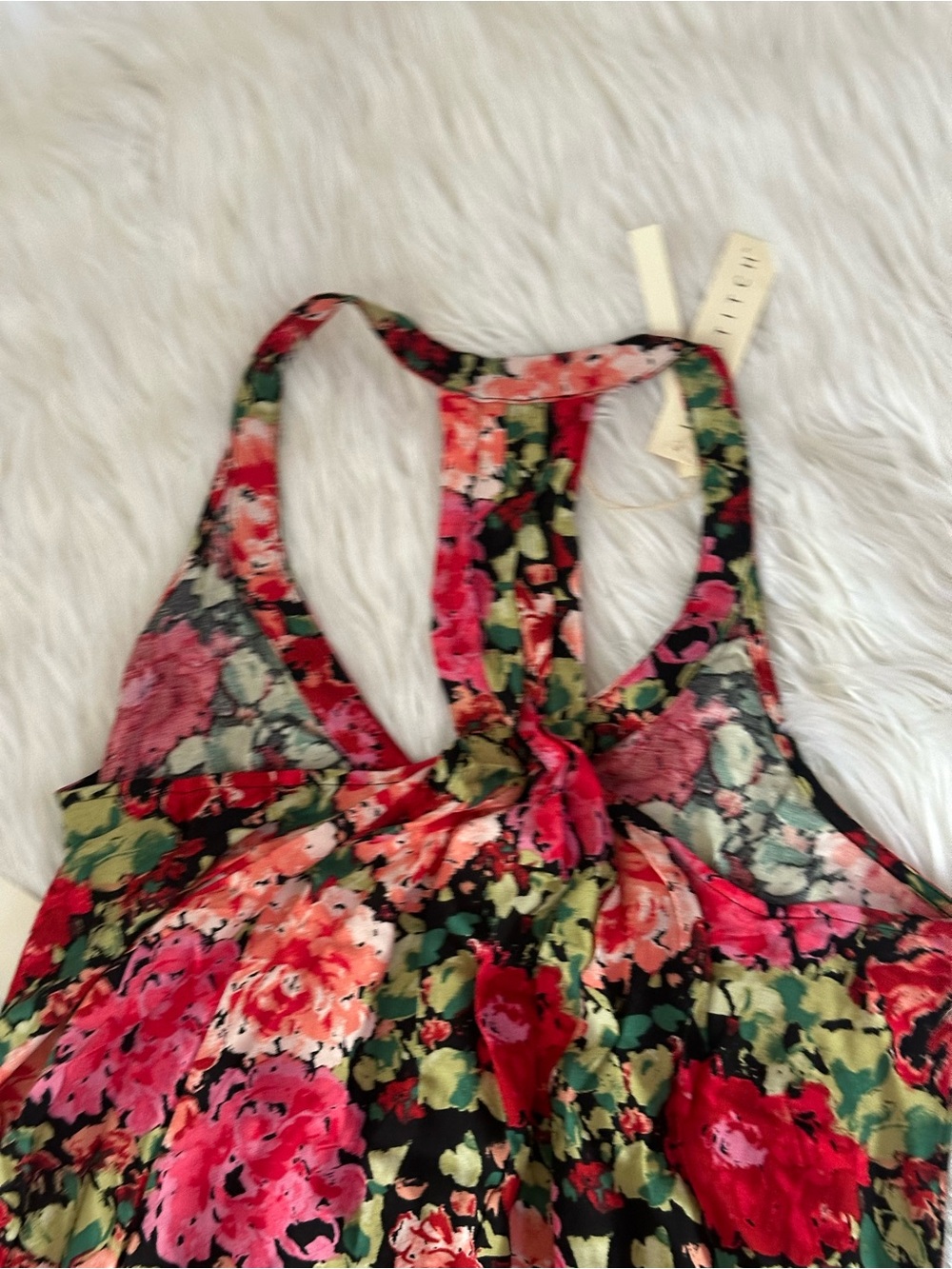 Love Stitch Floral Maxi Dress Multicolor Size S NWT - Picture 4 of 6